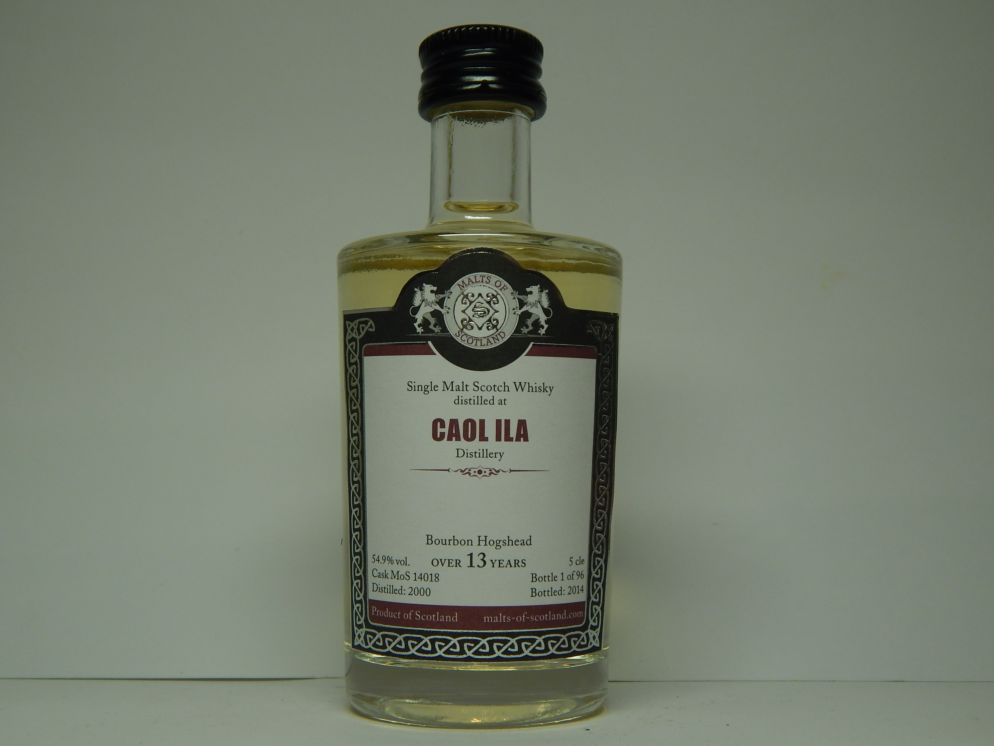 SMSW Bourbon Hogshead 13yo 2000-2014 "Malts of Scotland" 5cle 54,9%vol. 
